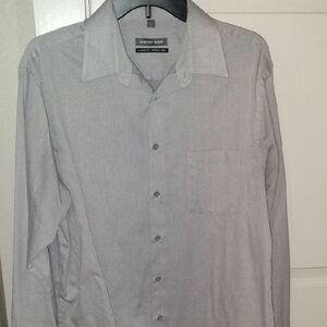 Geoffrey Beene Men's Light Gray Dress Shirt
